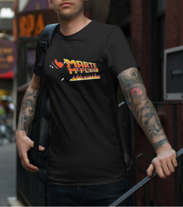 Marte McFly Fire Player Retro Flame T-Shirt
