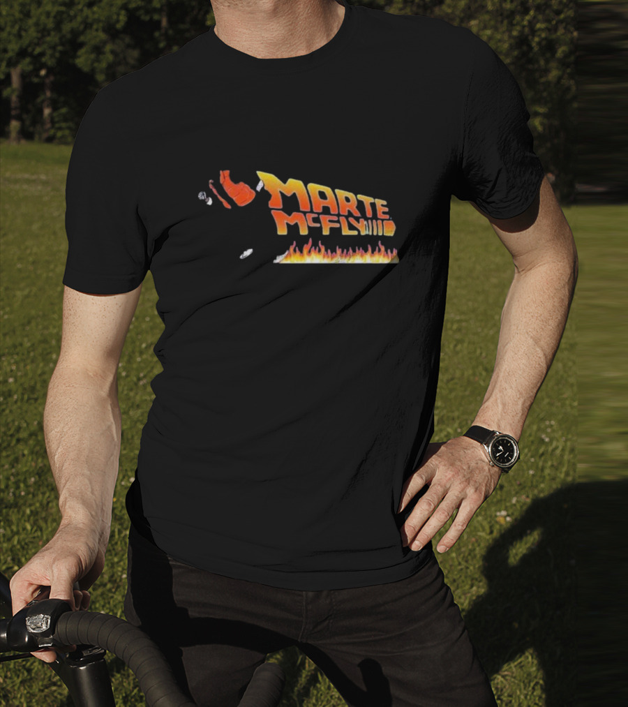 Marte McFly Fire Player Retro Flame T-Shirt