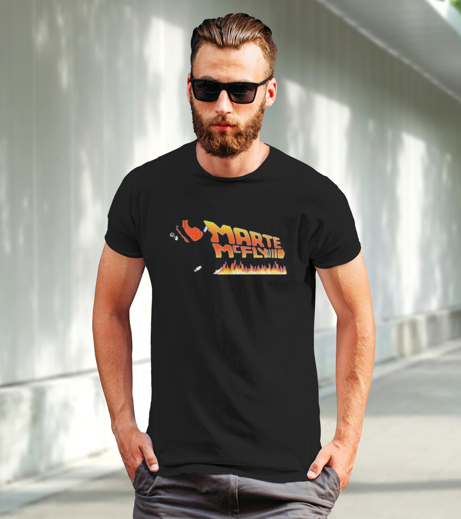 Marte McFly Fire Player Retro Flame T-Shirt