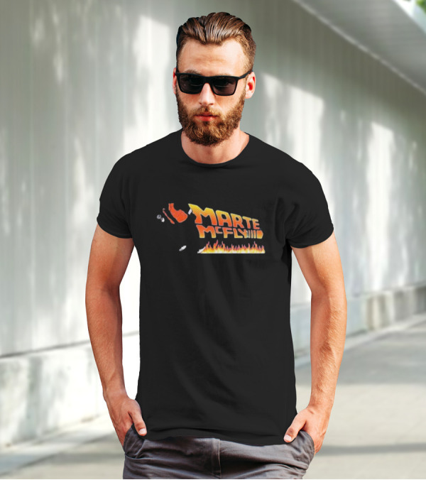 Marte McFly Fire Player Retro Flame T-Shirt