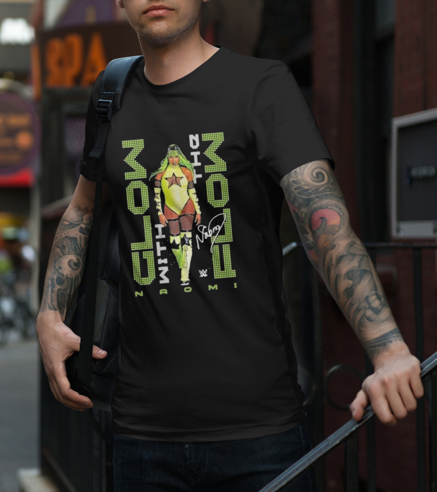 Naomi Glow With The Flow WWE Neon Star Signature T-Shirt