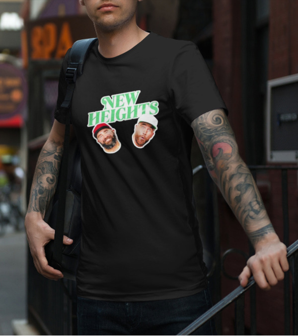 New Heights Jason And Travis Kelce Faces T-Shirt