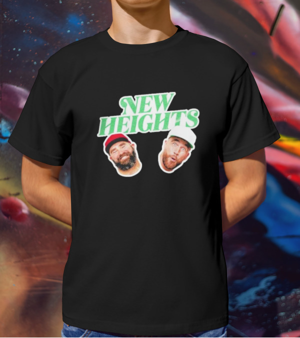 New Heights Jason And Travis Kelce Faces T-Shirt