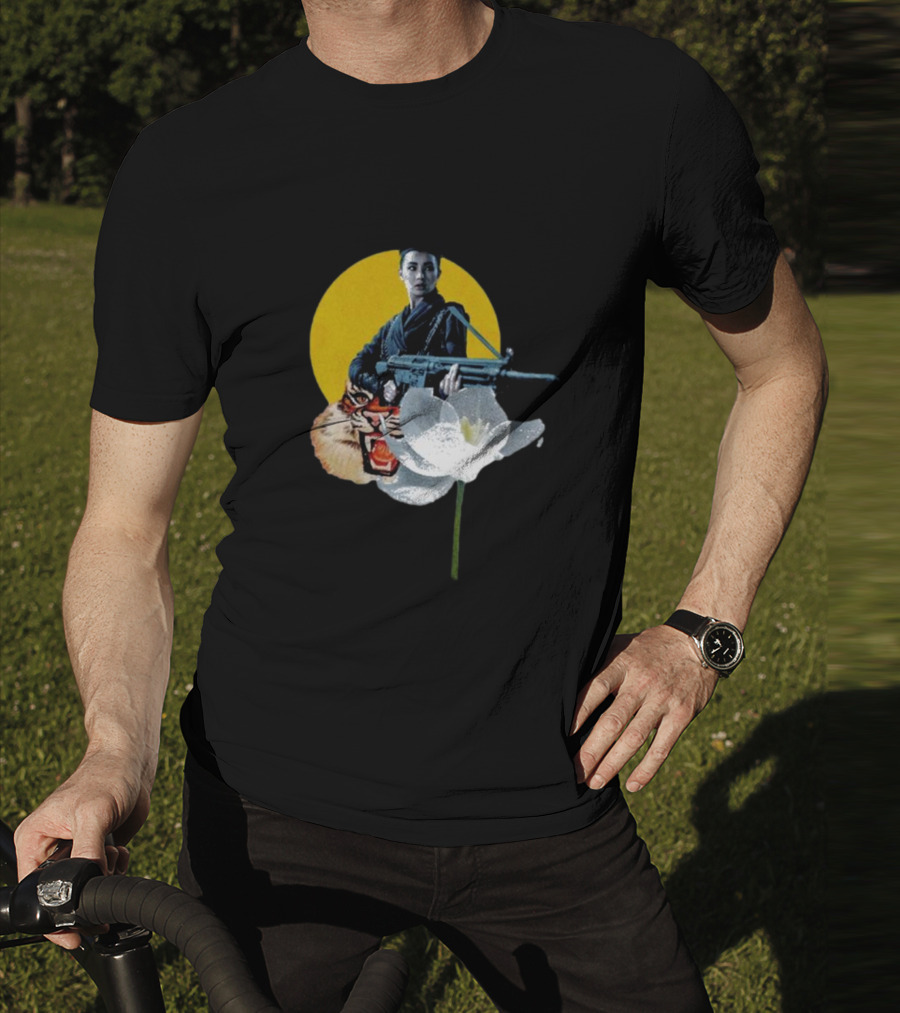 Osd 277 The Arms Of A Warrior With Tiger Flower Emblem T-Shirt