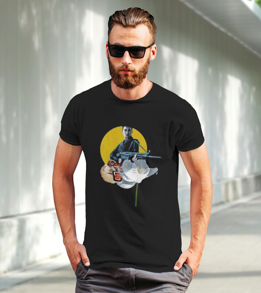 Osd 277 The Arms Of A Warrior With Tiger Flower Emblem T-Shirt