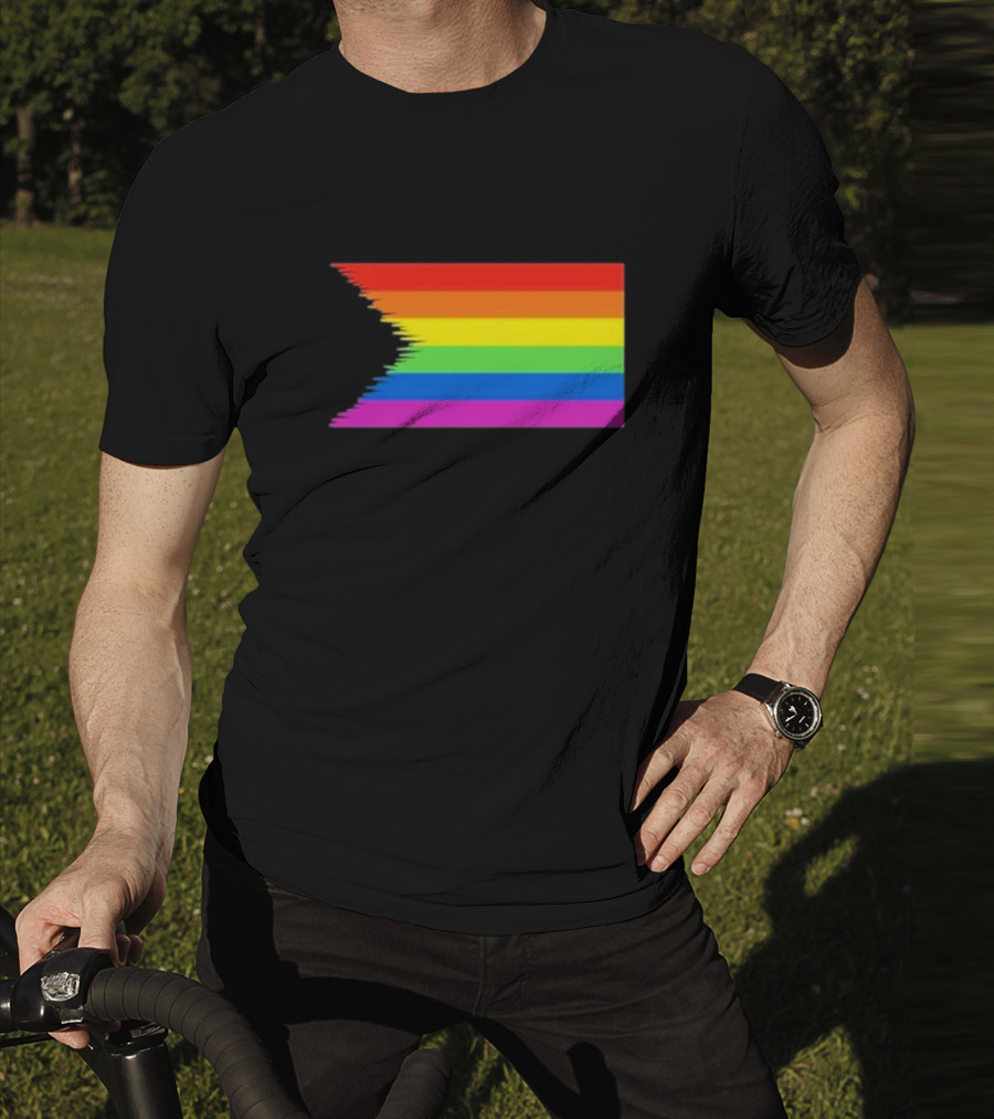 Pride Restored Flag Distorted Rainbow Bands T-Shirt