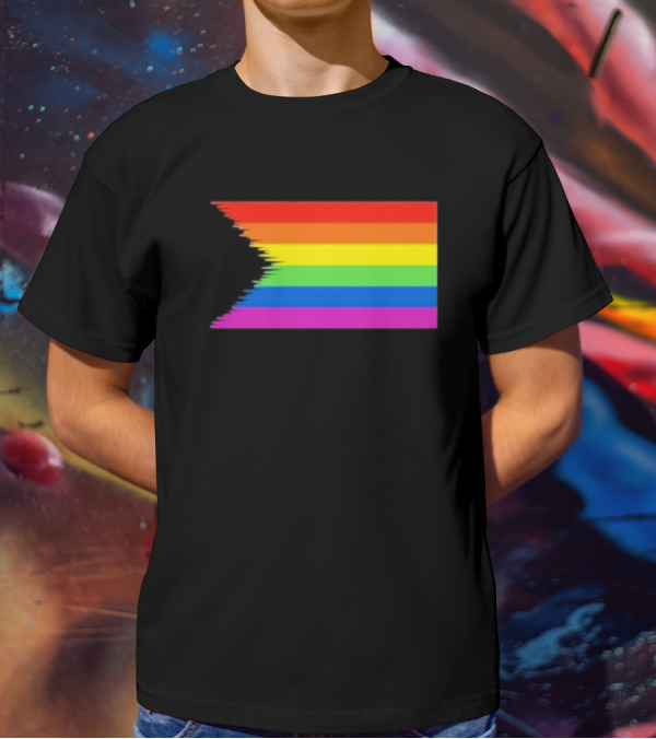 Pride Restored Flag Distorted Rainbow Bands T-Shirt