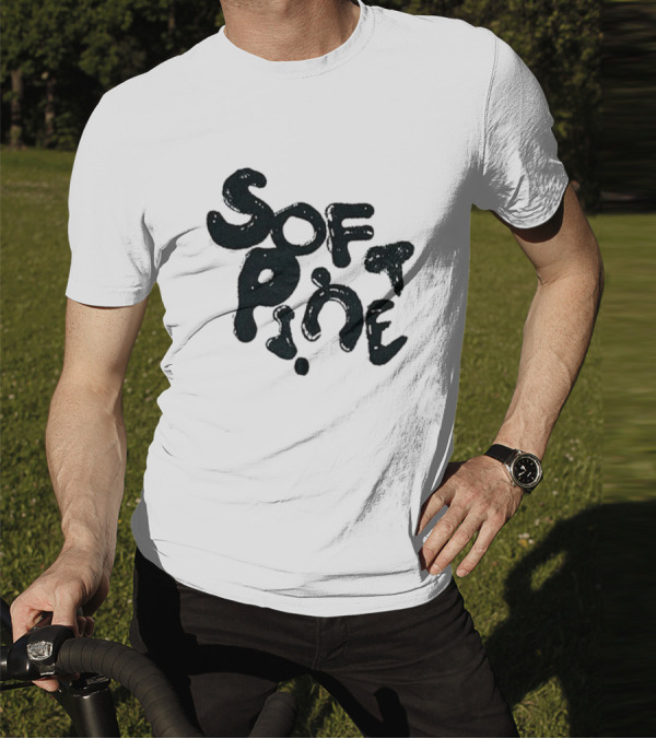 Soft Pine Logo Dark Green Text T-Shirt