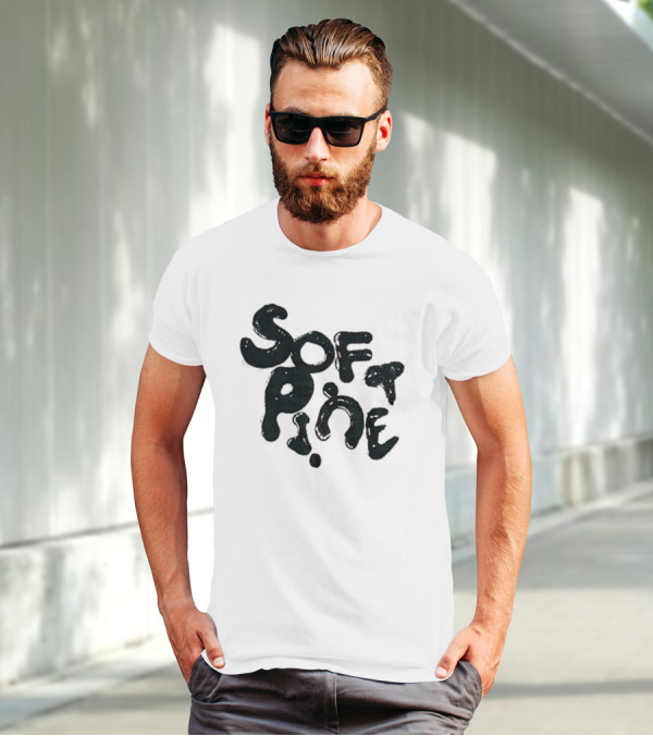 Soft Pine Logo Dark Green Text T-Shirt
