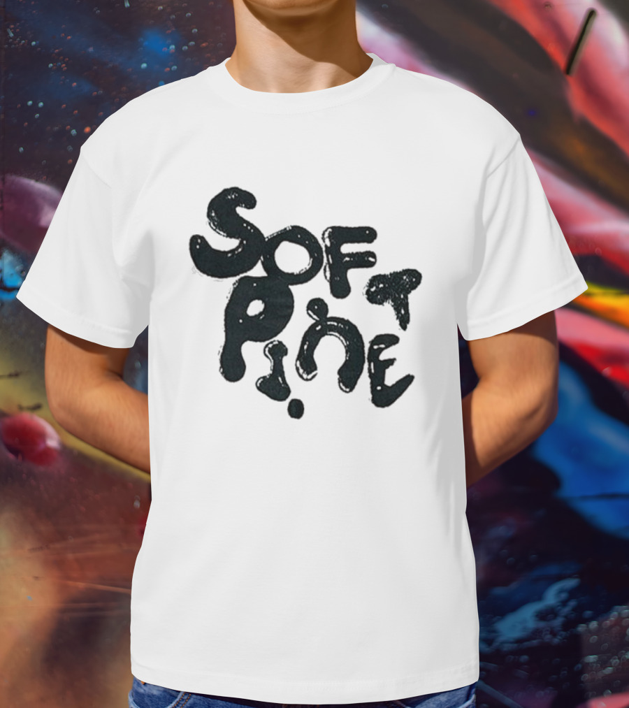 Soft Pine Logo Dark Green Text T-Shirt