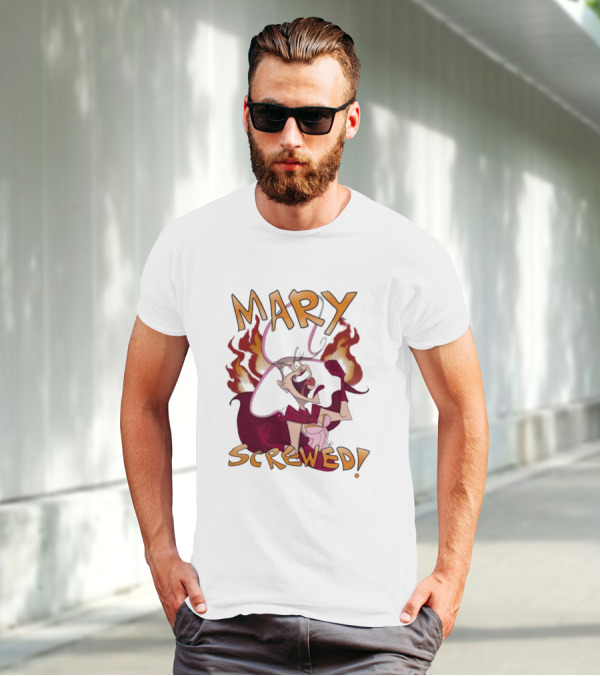 Mortal Kombat Mary Screwed Angry Fire T-Shirt