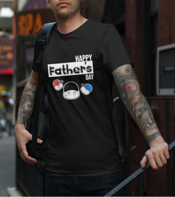 Metokur Happy Father’s Day With Cartoon Faces And Hats T-Shirt