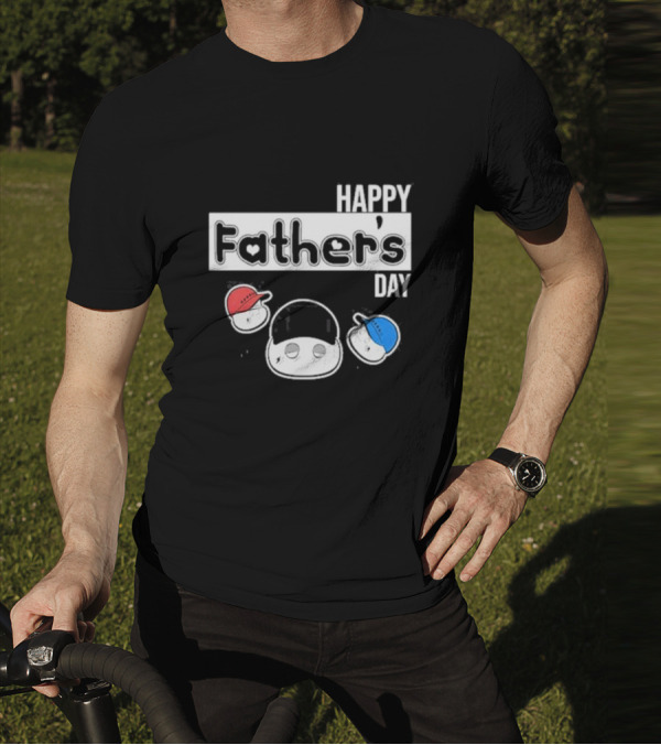 Metokur Happy Father’s Day With Cartoon Faces And Hats T-Shirt