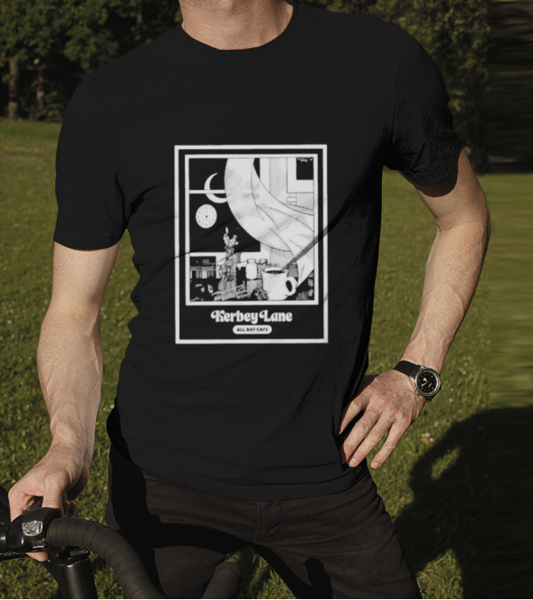 Kerbey Lane All Day Cafe Night Window Scene T-Shirt