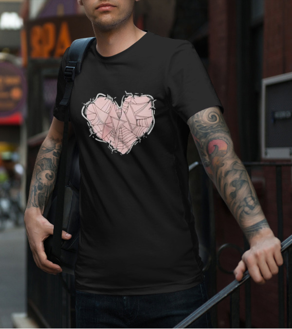 Xplr Barbed Wire Heart Geometric T-Shirt