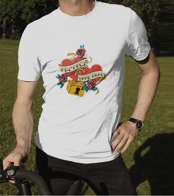 Protect Your Heart Tattoo Roses Lock And Key Xplr T-Shirt