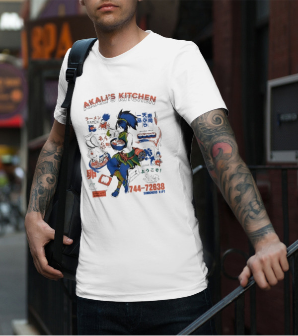 Akali's Kitchen Ramen Bowl Neon Art 744-72638 Summoner's Rift T-Shirt