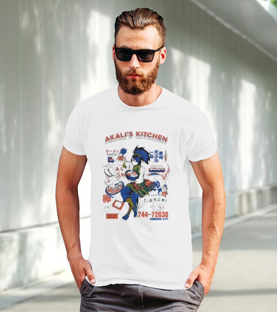 Akali's Kitchen Ramen Bowl Neon Art 744-72638 Summoner's Rift T-Shirt