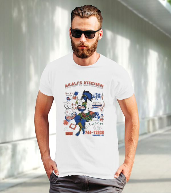 Akali's Kitchen Ramen Bowl Neon Art 744-72638 Summoner's Rift T-Shirt