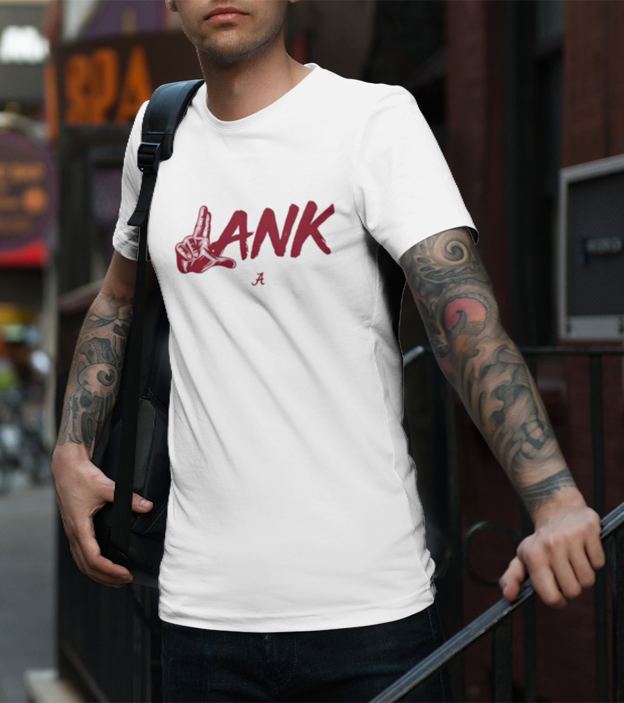 Lank Hand Sign Alabama Crimson Red T-Shirt