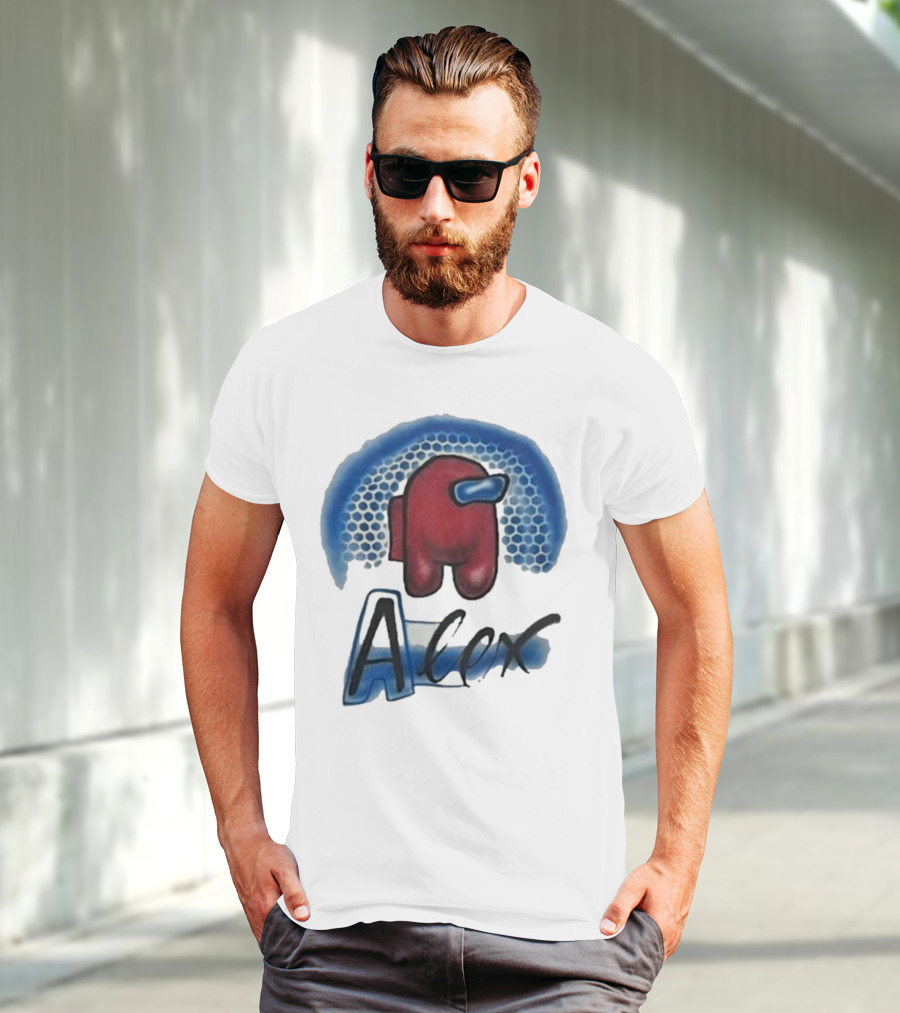 Alex Among Us Red Blue Honeycomb T-Shirt