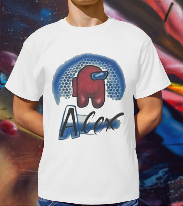 Alex Among Us Red Blue Honeycomb T-Shirt