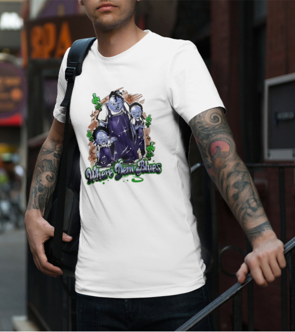 Where Dem Blues Based Savage T-Shirt