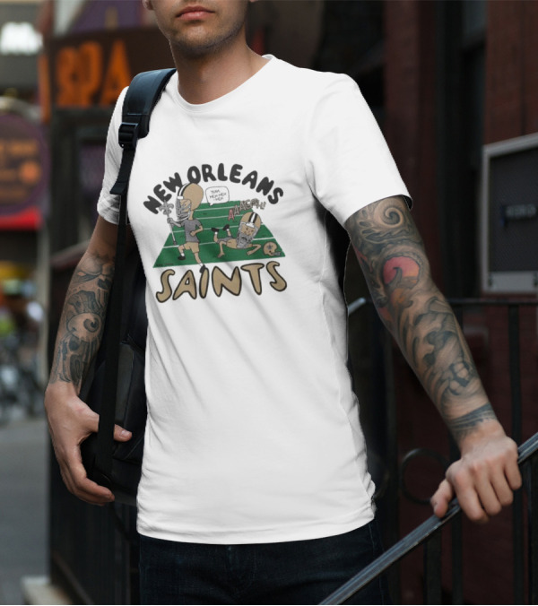 New Orleans Saints Beavis And Butt-Head Football Antics Yeah T-Shirt
