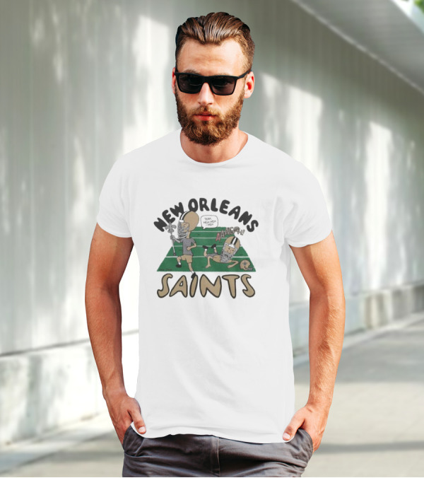 New Orleans Saints Beavis And Butt-Head Football Antics Yeah T-Shirt