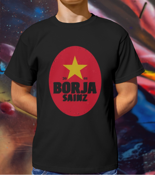Borja Sainz 2001 Red Oval Yellow Star T-Shirt