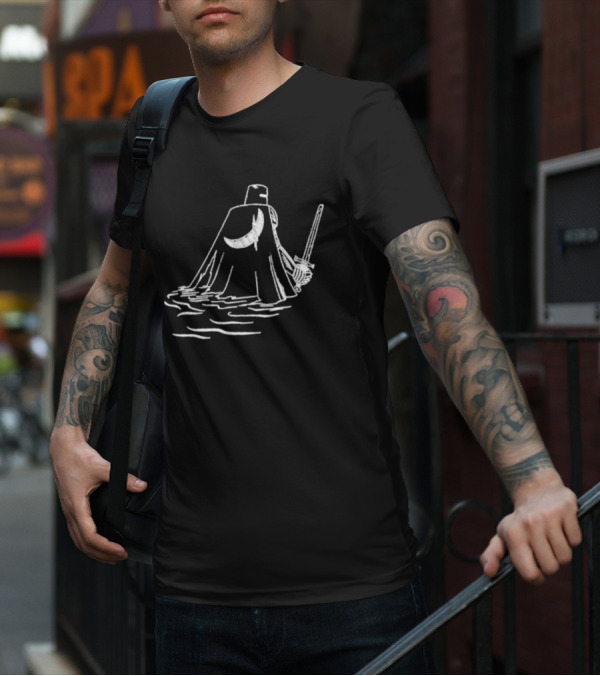 Kang Krule Moonlit Warrior Cape And Sword T-Shirt