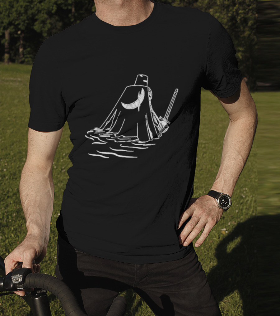 Kang Krule Moonlit Warrior Cape And Sword T-Shirt