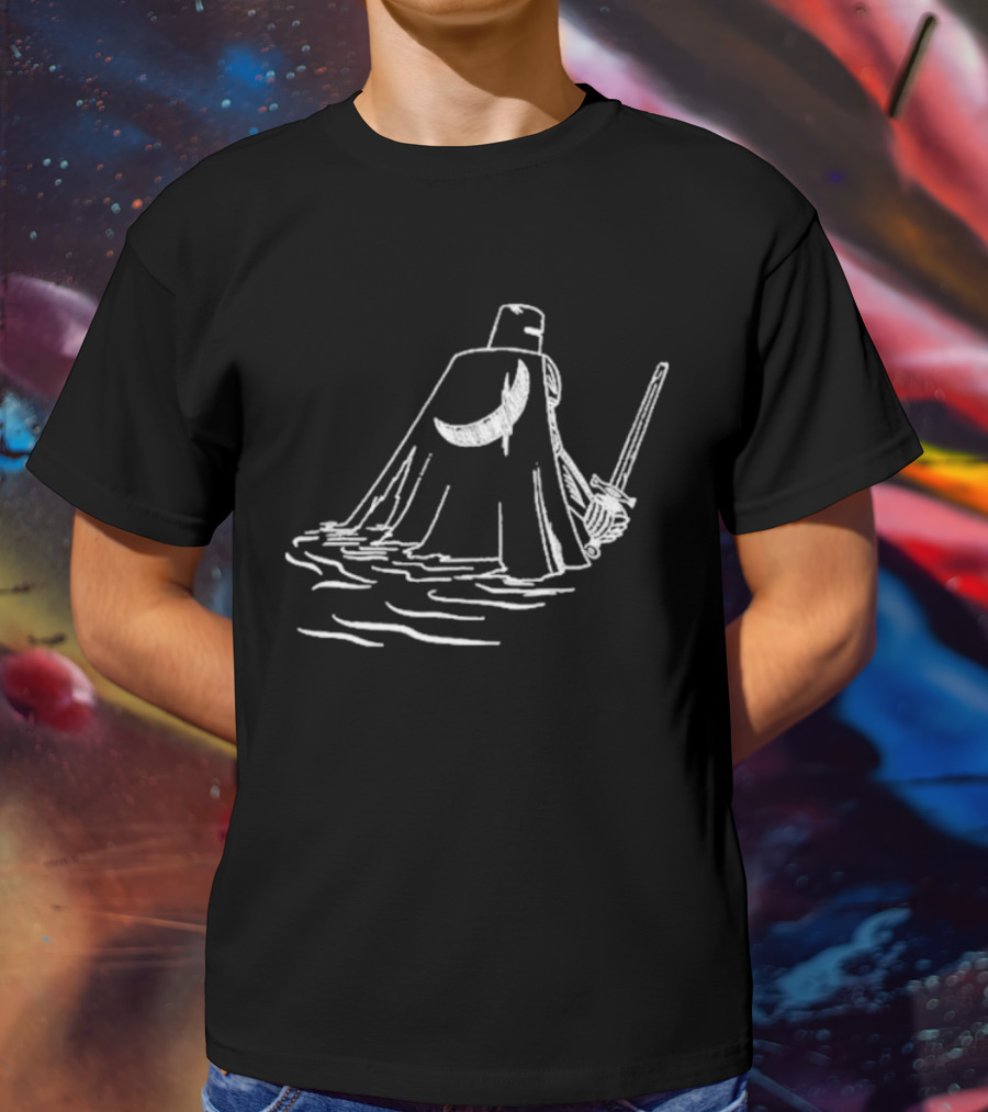 Kang Krule Moonlit Warrior Cape And Sword T-Shirt