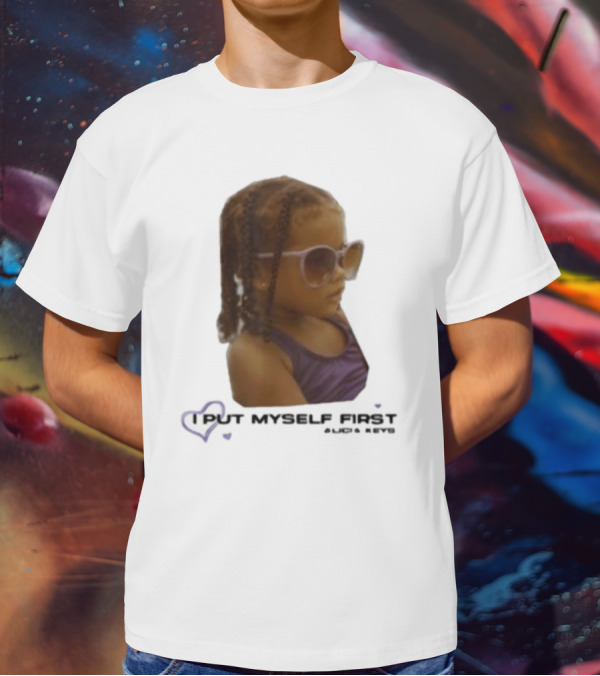 I PUT MYSELF FIRST Keys Affirmations Kid Sunglasses T-Shirt