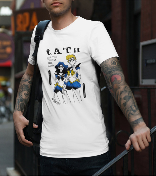 T.A.T.u. All The Things She Said Sailor Moon Inspired Characters T-Shirt