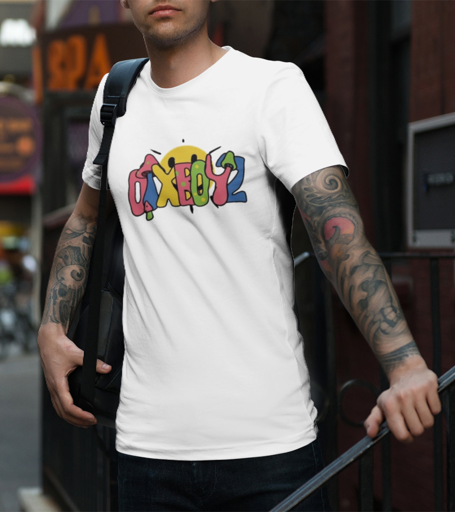 Otxboyz Microdose Smiley Face Psychedelic Bubble Letters T-Shirt