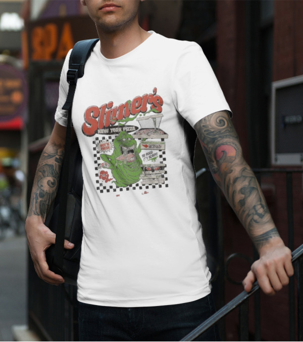 Slimer's New York Pizza Hot Fresh Delivery So Good It's Scary T-Shirt