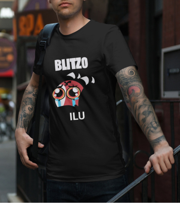 Blitzo Ilu Crying Face With Big Teary Eyes And Horns T-Shirt
