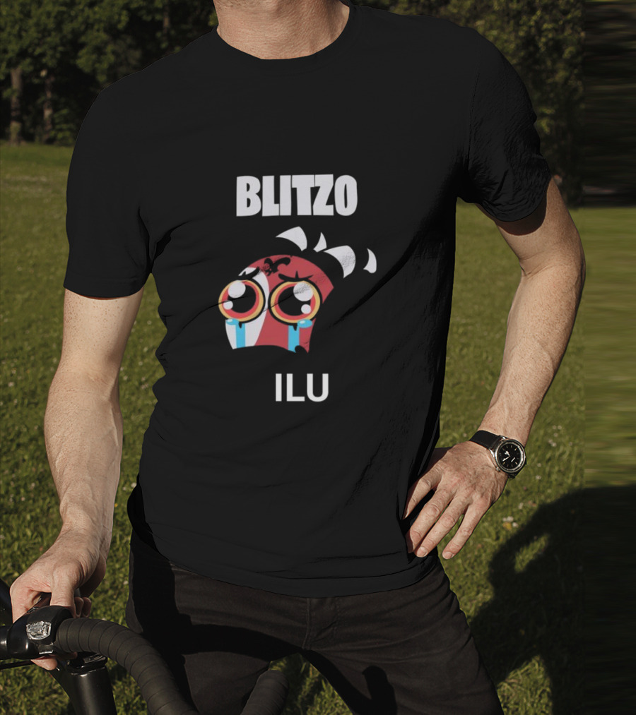 Blitzo Ilu Crying Face With Big Teary Eyes And Horns T-Shirt
