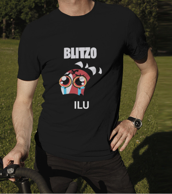 Blitzo Ilu Crying Face With Big Teary Eyes And Horns T-Shirt