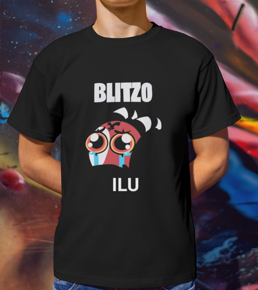 Blitzo Ilu Crying Face With Big Teary Eyes And Horns T-Shirt