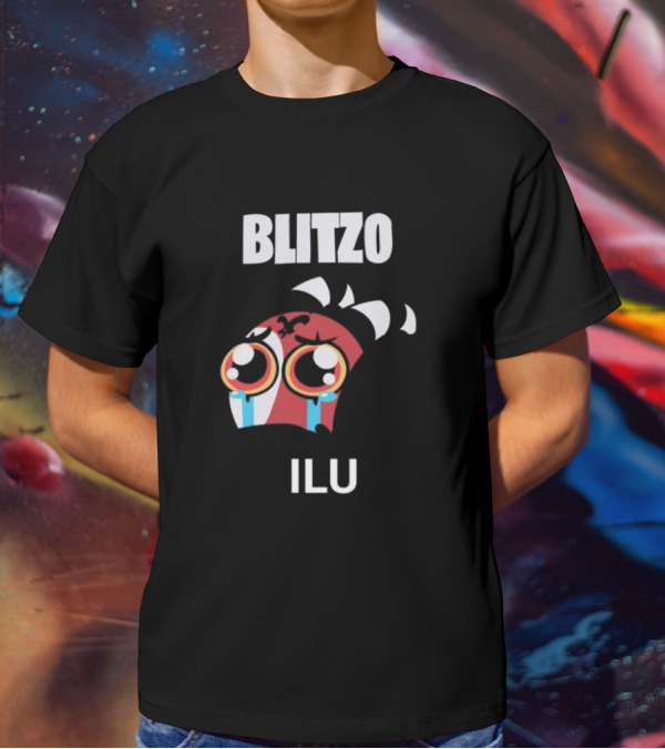 Blitzo Ilu Crying Face With Big Teary Eyes And Horns T-Shirt