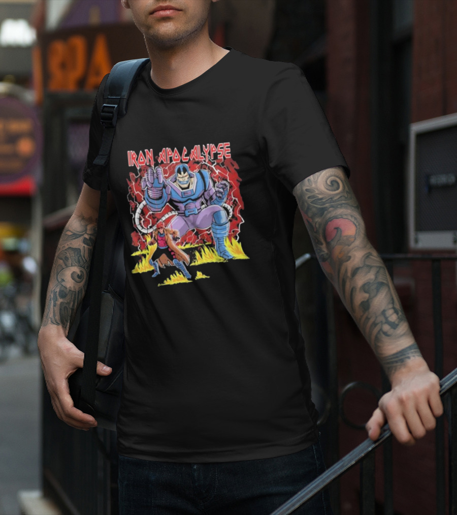 Iron Apocalypse Puppet Control Apocalypse With Character In Red Cloak T-Shirt