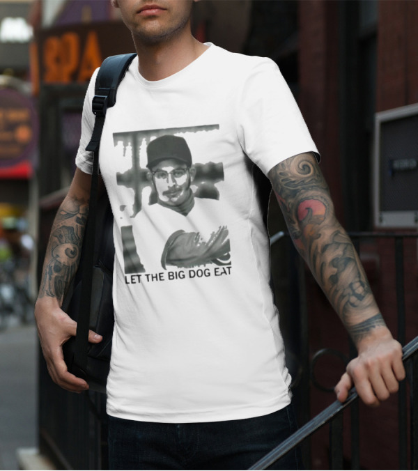 Let The Big Dog Eat - Baseball Pitcher In Action T-Shirt