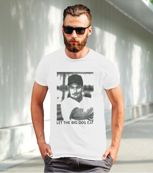 Let The Big Dog Eat - Baseball Pitcher In Action T-Shirt
