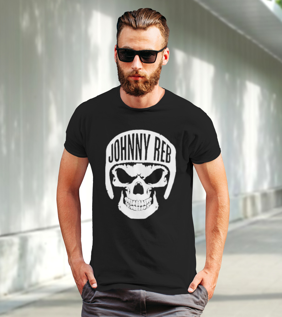 Johnny Reb Skull Helmet Classic T-Shirt