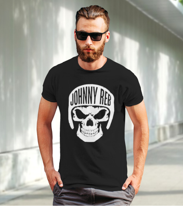 Johnny Reb Skull Helmet Classic T-Shirt