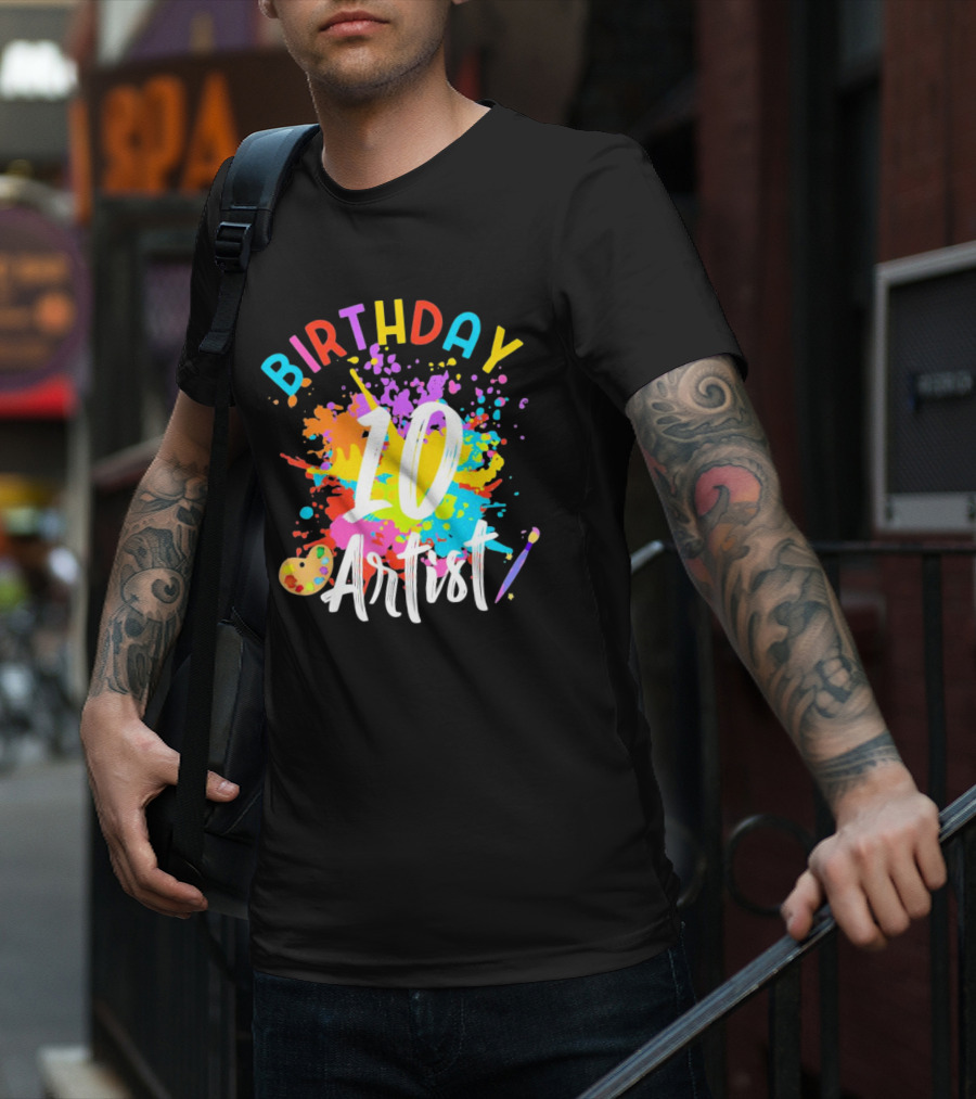Birthday 10 Artist Painting Party T-Shirt