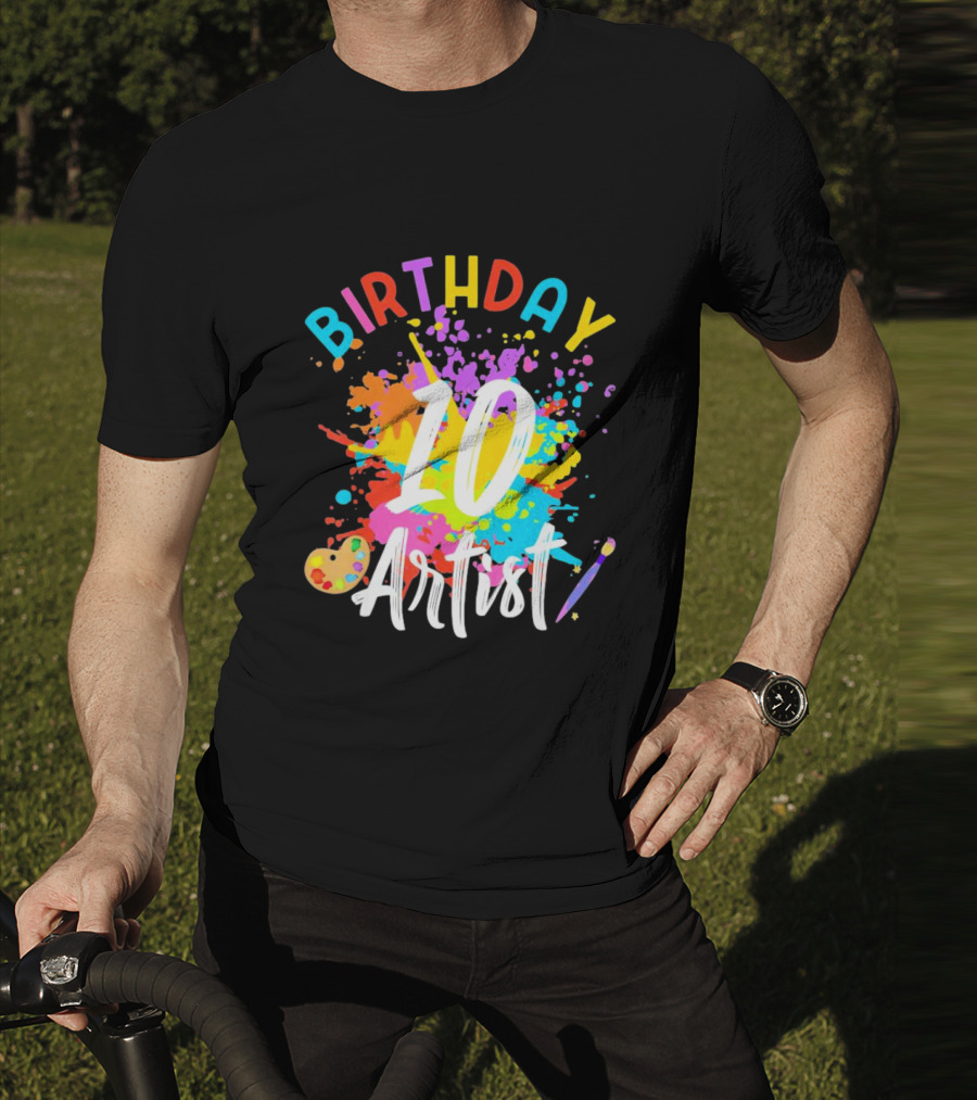 Birthday 10 Artist Painting Party T-Shirt