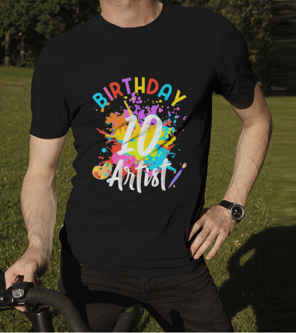Birthday 10 Artist Painting Party T-Shirt